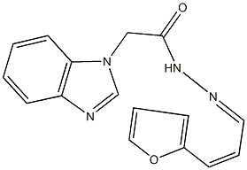 2-(1H-benzimidazol-1-yl)-N'-[3-(2-furyl)-2-propenylidene]acetohydrazide Struktur