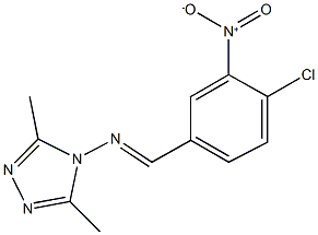 4-({4-chloro-3-nitrobenzylidene}amino)-3,5-dimethyl-4H-1,2,4-triazole Struktur