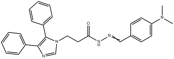 N'-[4-(dimethylamino)benzylidene]-3-(4,5-diphenyl-1H-imidazol-1-yl)propanohydrazide Struktur