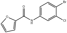 N-(4-bromo-3-chlorophenyl)-2-furamide Struktur