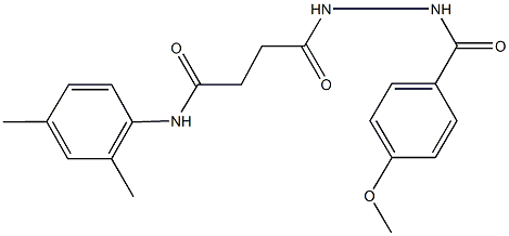 N-(2,4-dimethylphenyl)-4-[2-(4-methoxybenzoyl)hydrazino]-4-oxobutanamide Struktur