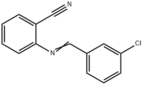 2-[(3-chlorobenzylidene)amino]benzonitrile Struktur