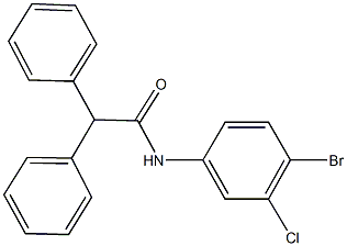 N-(4-bromo-3-chlorophenyl)-2,2-diphenylacetamide Struktur