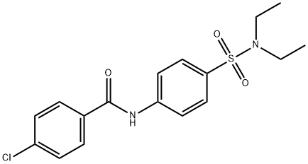 4-chloro-N-{4-[(diethylamino)sulfonyl]phenyl}benzamide Struktur