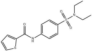 N-{4-[(diethylamino)sulfonyl]phenyl}-2-thiophenecarboxamide Struktur