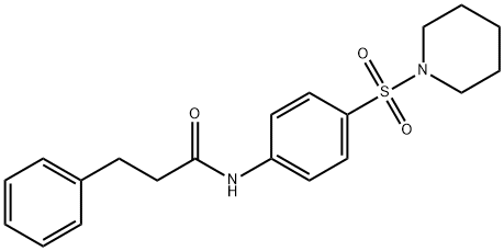 3-phenyl-N-[4-(piperidin-1-ylsulfonyl)phenyl]propanamide Struktur