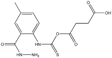 4-oxo-4-[2-(4-toluidinocarbothioyl)hydrazino]butanoic acid Struktur