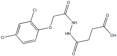 4-{2-[(2,4-dichlorophenoxy)acetyl]hydrazino}-4-oxobutanoic acid Struktur