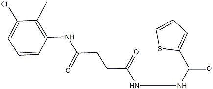 N-(3-chloro-2-methylphenyl)-4-oxo-4-[2-(2-thienylcarbonyl)hydrazino]butanamide Struktur