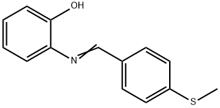 2-{[4-(methylsulfanyl)benzylidene]amino}phenol Struktur