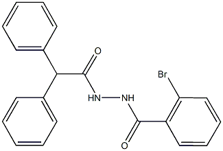 2-bromo-N'-(diphenylacetyl)benzohydrazide Struktur