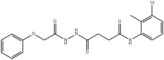 N-(3-chloro-2-methylphenyl)-4-oxo-4-[2-(phenoxyacetyl)hydrazino]butanamide Struktur