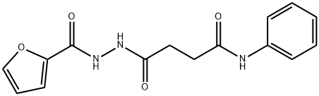 4-[2-(2-furoyl)hydrazino]-4-oxo-N-phenylbutanamide Struktur