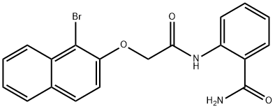 2-({[(1-bromo-2-naphthyl)oxy]acetyl}amino)benzamide Struktur