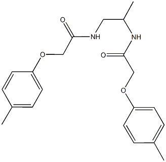 N-(1-methyl-2-{[(4-methylphenoxy)acetyl]amino}ethyl)-2-(4-methylphenoxy)acetamide Struktur