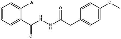 2-bromo-N'-[(4-methoxyphenyl)acetyl]benzohydrazide Struktur