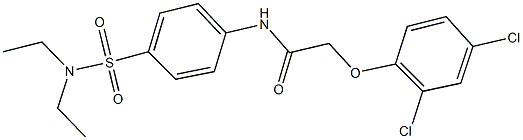 2-(2,4-dichlorophenoxy)-N-{4-[(diethylamino)sulfonyl]phenyl}acetamide Struktur