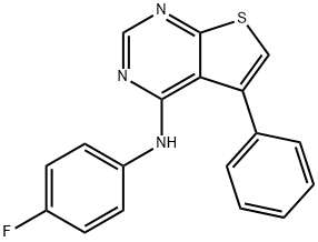 N-(4-fluorophenyl)-N-(5-phenylthieno[2,3-d]pyrimidin-4-yl)amine Struktur