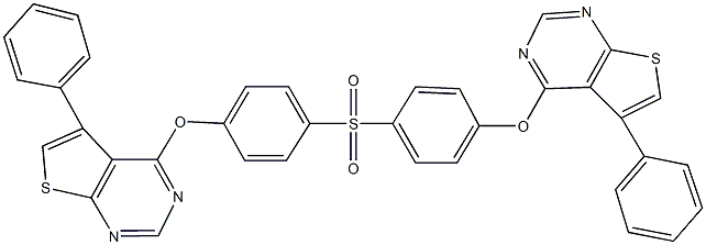 bis{4-[(5-phenylthieno[2,3-d]pyrimidin-4-yl)oxy]phenyl} sulfone Struktur