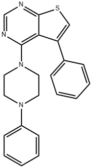 5-phenyl-4-(4-phenyl-1-piperazinyl)thieno[2,3-d]pyrimidine Struktur