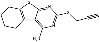 2-(prop-2-ynylsulfanyl)-5,6,7,8-tetrahydro[1]benzothieno[2,3-d]pyrimidin-4-amine Struktur