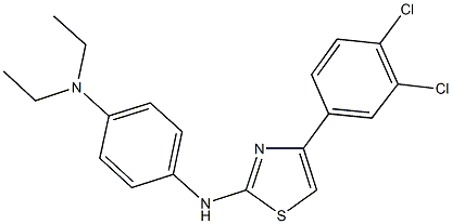 N~1~-[4-(3,4-dichlorophenyl)-1,3-thiazol-2-yl]-N~4~,N~4~-diethyl-1,4-benzenediamine Struktur