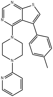 5-(4-methylphenyl)-4-(4-pyridin-2-ylpiperazin-1-yl)thieno[2,3-d]pyrimidine Struktur