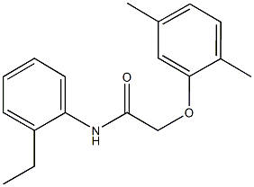 2-(2,5-dimethylphenoxy)-N-(2-ethylphenyl)acetamide Struktur