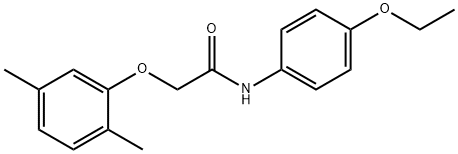 2-(2,5-dimethylphenoxy)-N-(4-ethoxyphenyl)acetamide Struktur