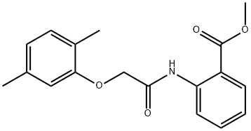 methyl 2-{[(2,5-dimethylphenoxy)acetyl]amino}benzoate Struktur