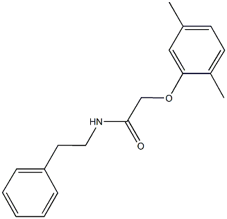 2-(2,5-dimethylphenoxy)-N-(2-phenylethyl)acetamide Struktur