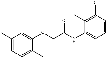 N-(3-chloro-2-methylphenyl)-2-(2,5-dimethylphenoxy)acetamide Struktur