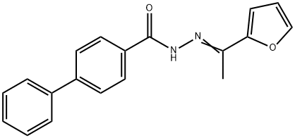 N'-[1-(2-furyl)ethylidene][1,1'-biphenyl]-4-carbohydrazide Struktur