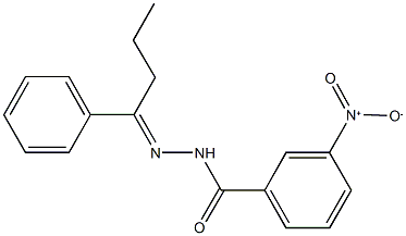 3-nitro-N'-(1-phenylbutylidene)benzohydrazide Struktur