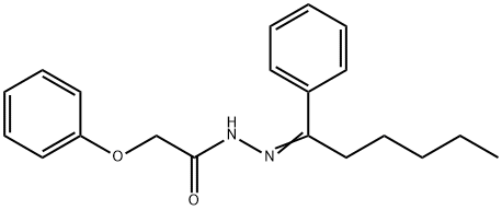 2-phenoxy-N'-(1-phenylhexylidene)acetohydrazide Struktur