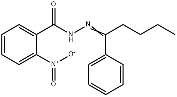 2-nitro-N'-(1-phenylpentylidene)benzohydrazide Struktur