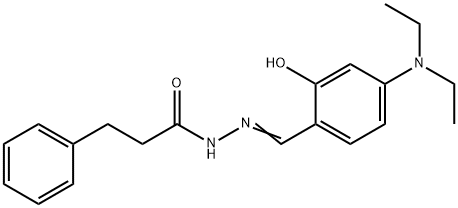 N'-[4-(diethylamino)-2-hydroxybenzylidene]-3-phenylpropanohydrazide Struktur