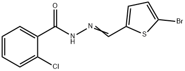 N'-[(5-bromo-2-thienyl)methylene]-2-chlorobenzohydrazide Struktur