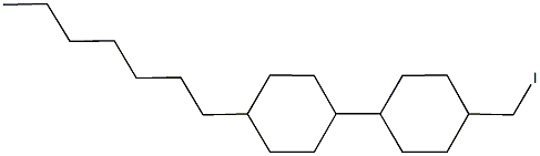 1-(4-iodomethylcyclohexyl)-4-heptylcyclohexane Struktur