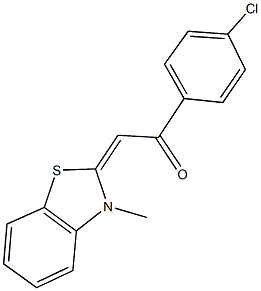 1-(4-chlorophenyl)-2-(3-methyl-1,3-benzothiazol-2(3H)-ylidene)ethanone Struktur