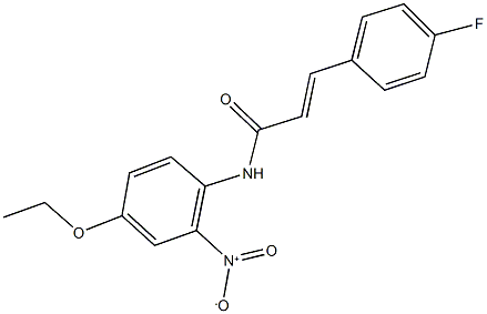 N-{4-ethoxy-2-nitrophenyl}-3-(4-fluorophenyl)acrylamide Struktur