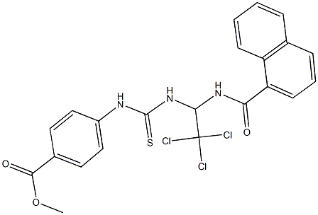 methyl 4-[({[2,2,2-trichloro-1-(1-naphthoylamino)ethyl]amino}carbothioyl)amino]benzoate Struktur