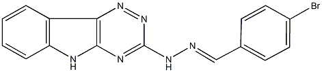 4-bromobenzaldehyde 5H-[1,2,4]triazino[5,6-b]indol-3-ylhydrazone Struktur