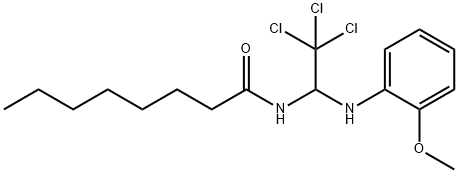 N-[2,2,2-trichloro-1-(2-methoxyanilino)ethyl]octanamide Struktur