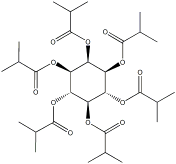 2,3,4,5,6-pentakis(isobutyryloxy)cyclohexyl 2-methylpropanoate Struktur