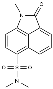 1-ethyl-N,N-dimethyl-2-oxo-1,2-dihydrobenzo[cd]indole-6-sulfonamide Struktur