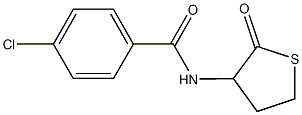 4-chloro-N-(2-oxotetrahydro-3-thienyl)benzamide Struktur