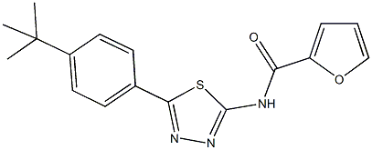 N-[5-(4-tert-butylphenyl)-1,3,4-thiadiazol-2-yl]-2-furamide Struktur