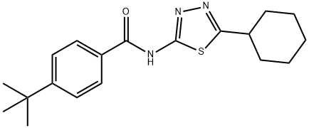 4-tert-butyl-N-(5-cyclohexyl-1,3,4-thiadiazol-2-yl)benzamide Struktur