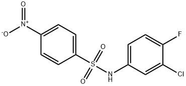 N-(3-chloro-4-fluorophenyl)-4-nitrobenzenesulfonamide Struktur